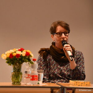 Katharina Bendixen bei einer Lesung im Literaturhaus in Leipzig. Foto: Carmen Laux/Literaturhaus Leipzig