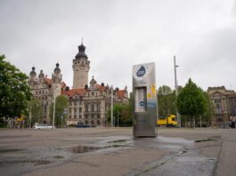 Brunno auf dem Leipziger Wilhelm-Leuschner-Platz