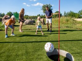 Am Kletterpark in Markkleeberg kann man jetzt Soccer-Golf spielen. Foto: promo