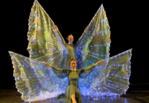 T&auml;nzerinnen der Midnightsun Dance Company sorgen bei der Revue &sbquo;Ein bunter Kessel&lsquo; am Biedermeierstrand f&uuml;r glanzvolle Showmomente. Foto: privat