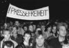 Wo warst du 1989? Leipziger Studierende suchen Zeitzeugen der Friedlichen Revolution Demonstranten auf der Montagsdemo am 16. Oktober 1989 in Leipzig. Foto: Armin Kühne