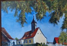 Diese Ansicht der Kirche Dittmannsdorf wird in der Ausstellug in Kitzscher gezeigt. Foto: PM