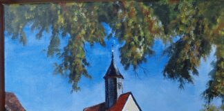 Diese Ansicht der Kirche Dittmannsdorf wird in der Ausstellug in Kitzscher gezeigt. Foto: PM