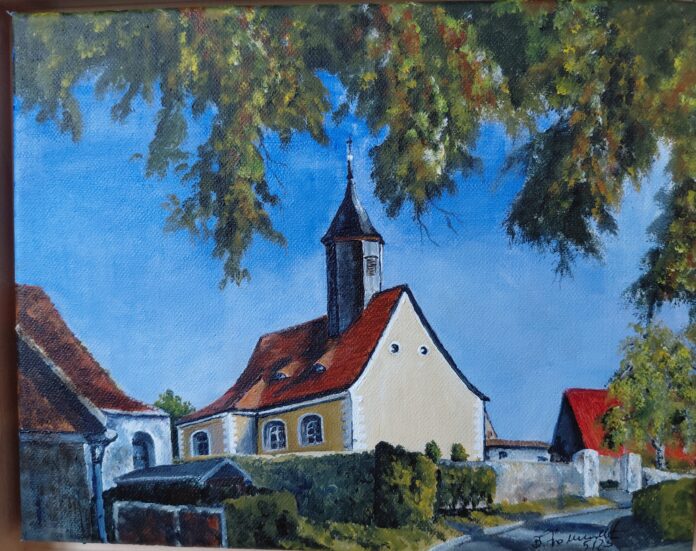 Diese Ansicht der Kirche Dittmannsdorf wird in der Ausstellug in Kitzscher gezeigt. Foto: PM Diese Ansicht der Kirche Dittmannsdorf wird in der Ausstellug in Kitzscher gezeigt. Foto: PM