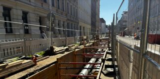 Wie die Leipziger Gruppe Energie, Wasser und Mobilität ausbaut Diese (Baustellen-)Bilder prägen derzeit die Leipziger Südvor- stadt: Hier investiert die L-Gruppe in die Erweiterung des Fern- wärmenetzes. Foto: Jens Rometsch