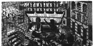 Auch der Holzschnitt "Acapulco" von Gabriela Jolowicz wird im Museum f&uuml;r Druckkunst gezeigt. Repro: Gabriela Jolowicz