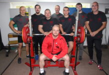 Teamfoto Bankdr&uuml;cken