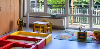 Regenbogen-Kita in Grimma erstrahlt in neuem Glanz Die Sanierung der Regenbogen-Kindertagesstätte in Grimma wurde jetzt erfolgreich abgeschlossen. Foto: Marlen Rabold